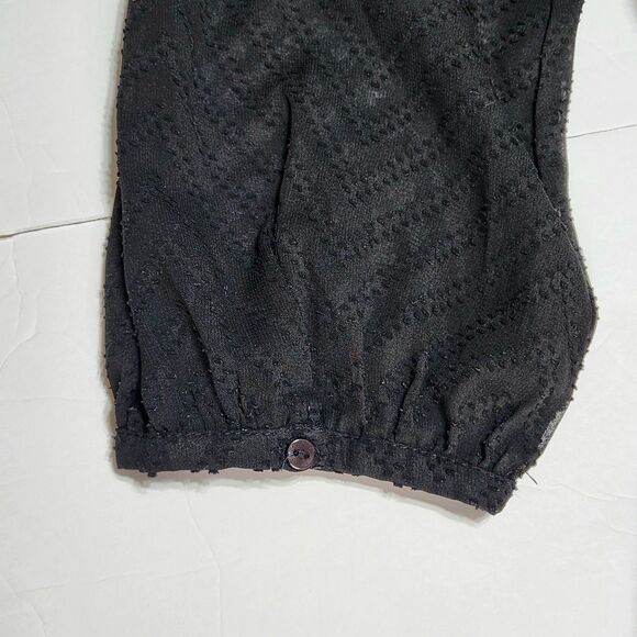 Zara Dress Size Small Ciffon Line Texture Embroidery Zig Zag Light Pilling - Picture 3 of 11